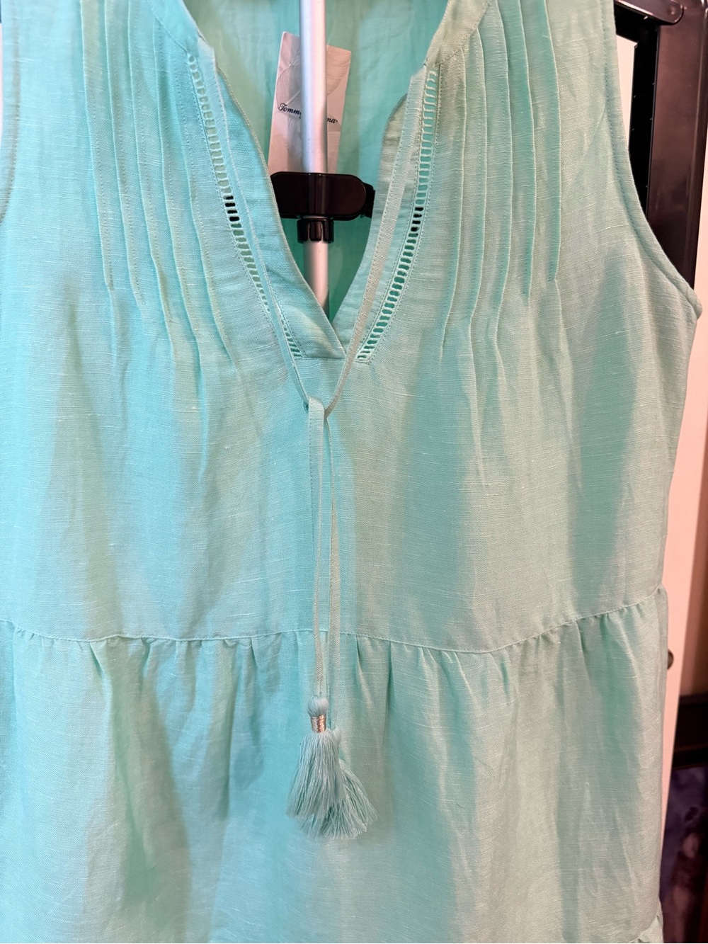 Tommy Bahama St. Lucia Sleeveless Tiered Dress - Aqua Jade - Picture 5 of 5